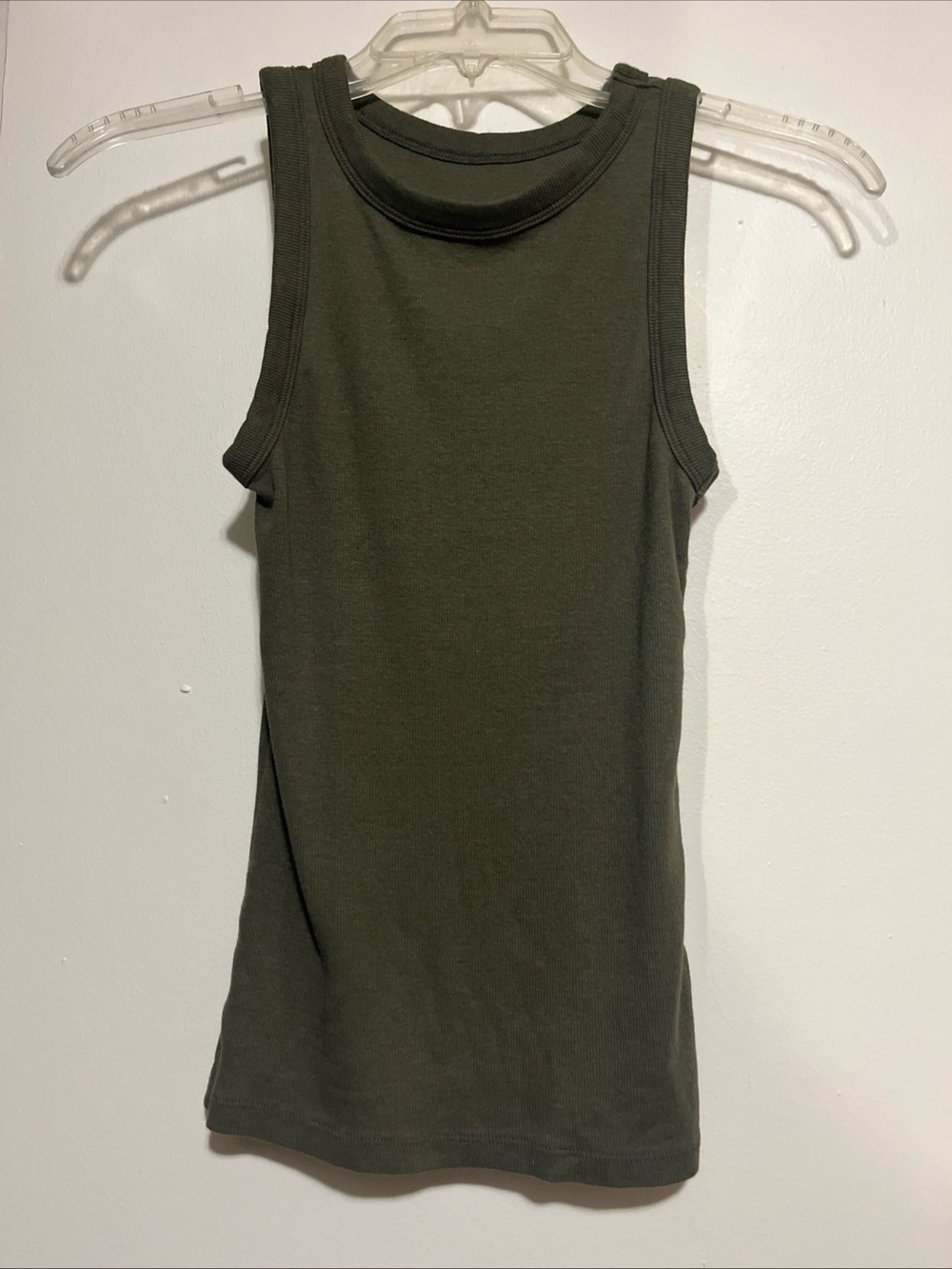 a new day Olive Ribbed Tank Top
